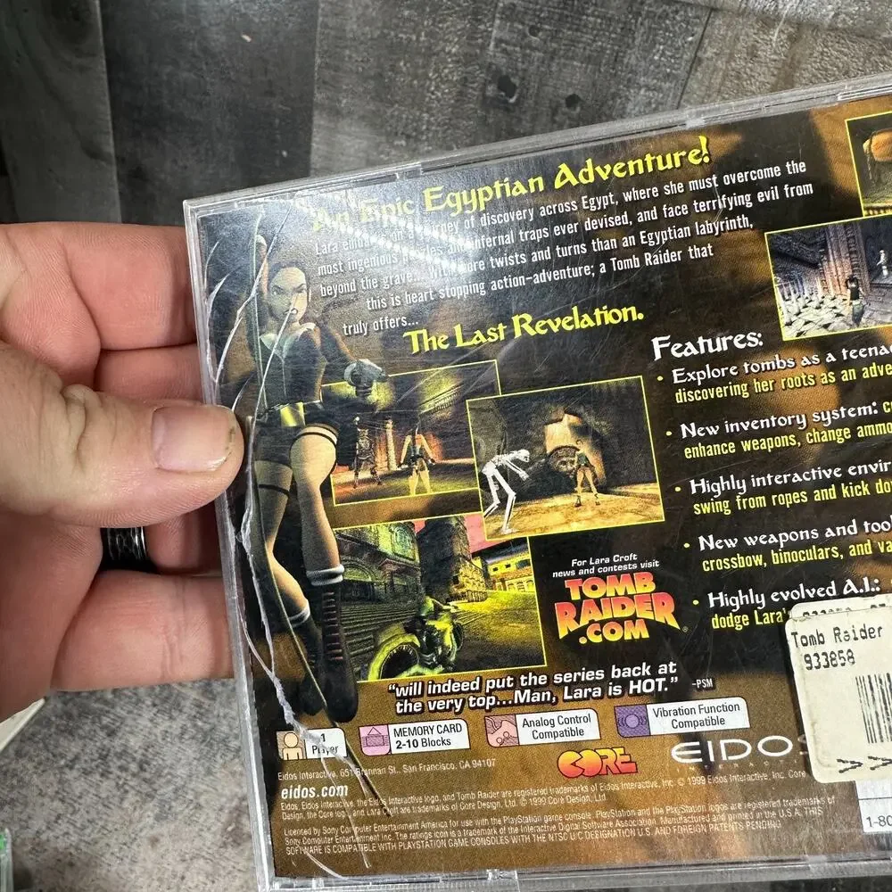 Tomb Raider: The Last Revelation (PlayStation 1 PS1) Black‎ Label CIB & TESTED